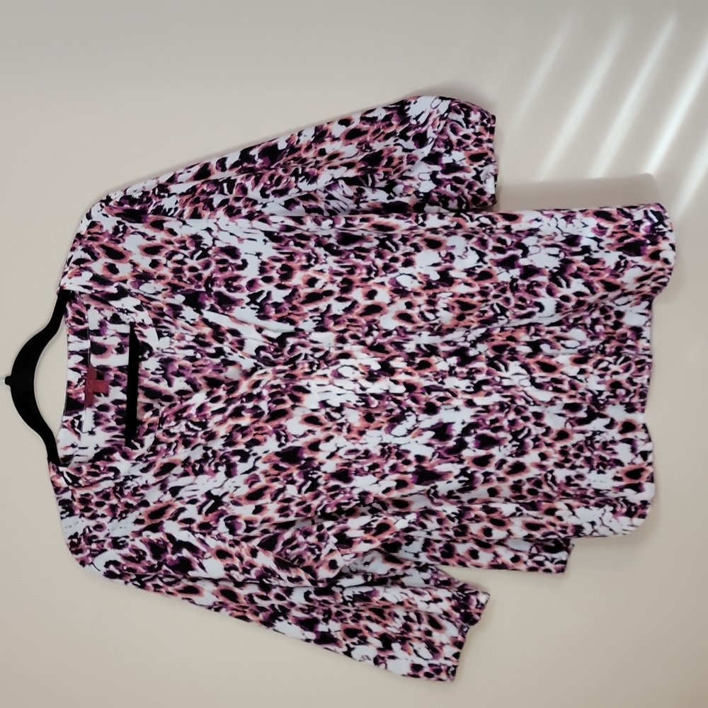 212 button down blouse with elastic sleeves